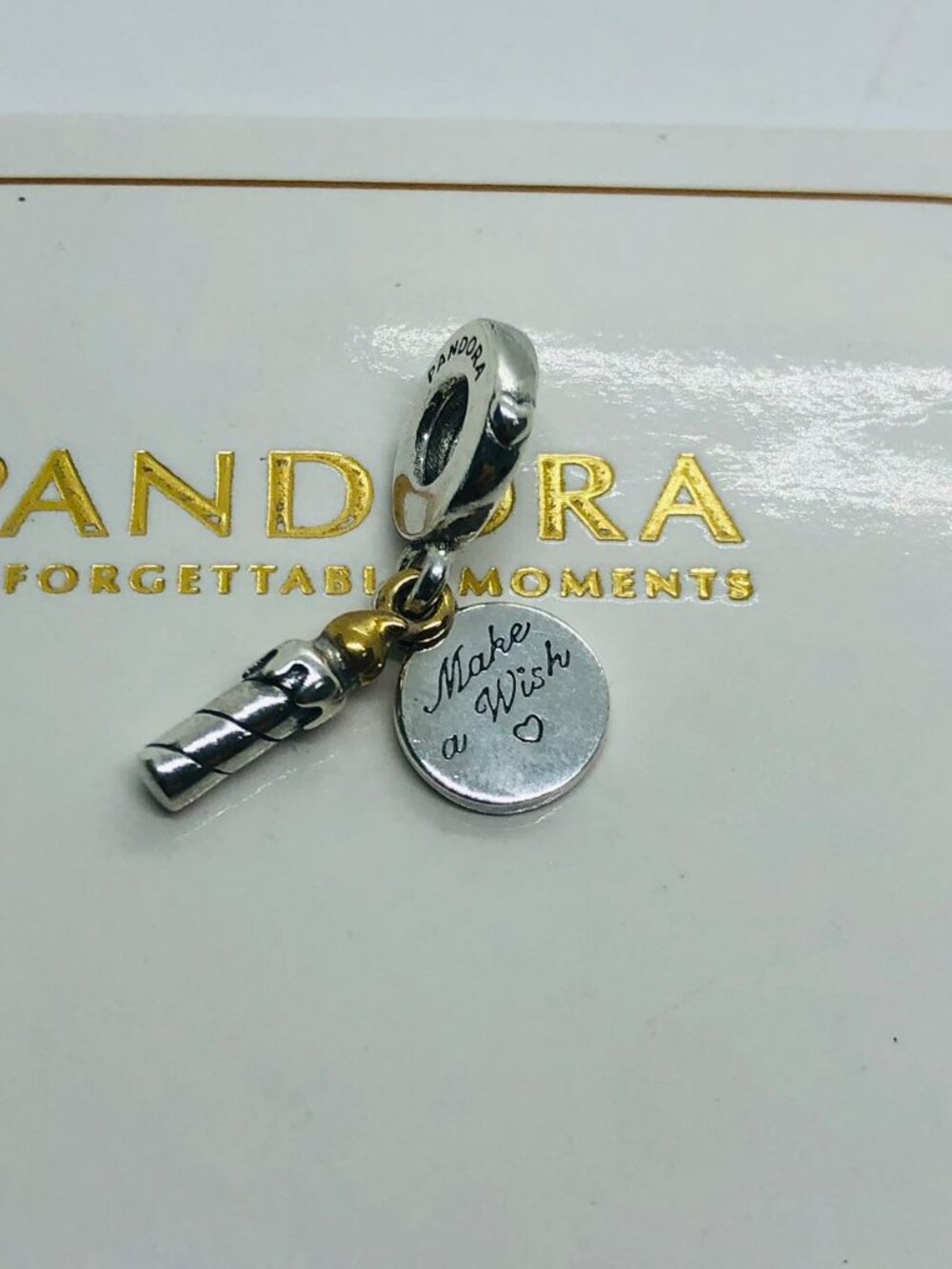 Pandora Two-tone Birthday Candle Dangle Charm - Picture 2 of 3